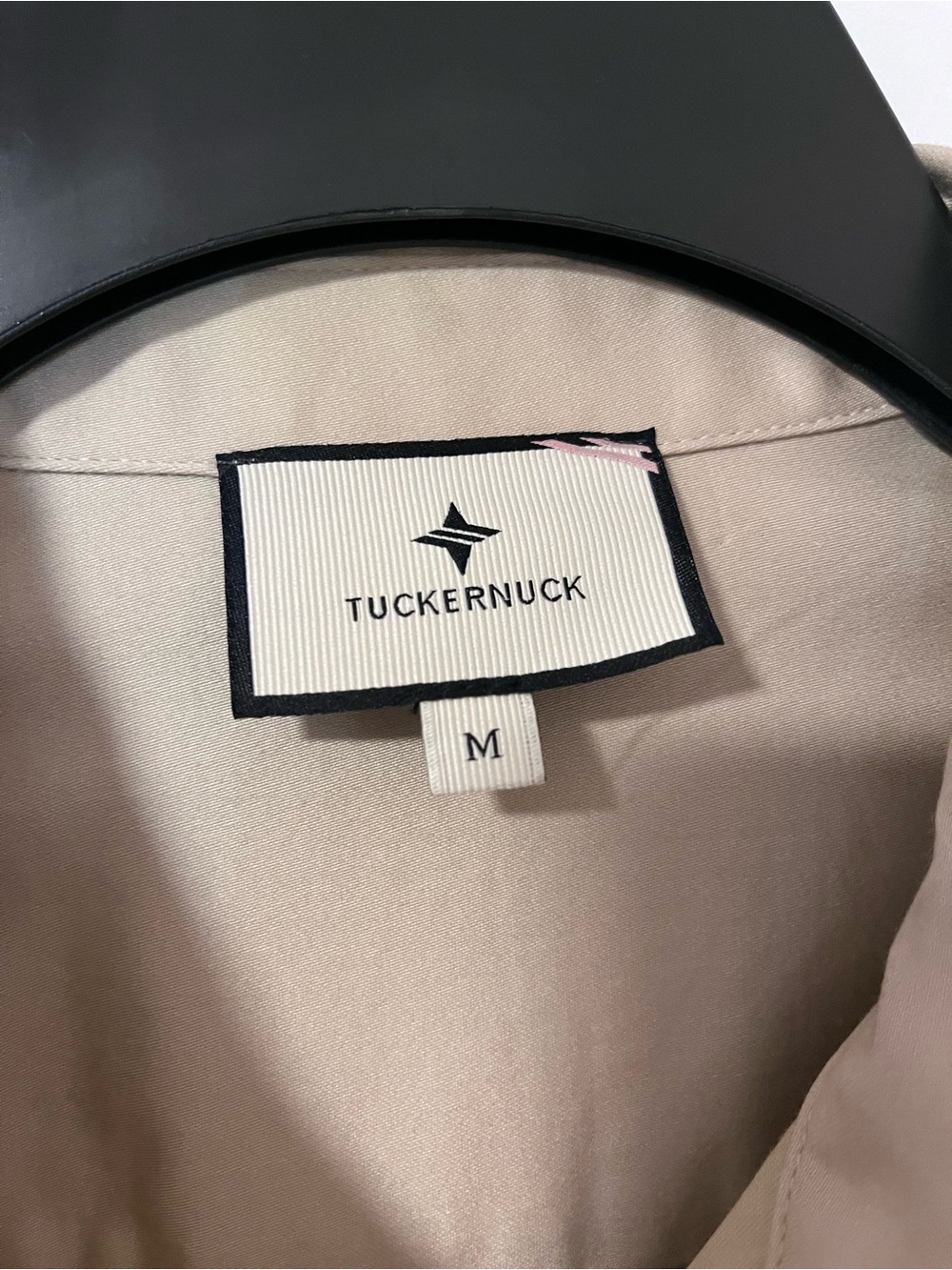 Tuckernuck Beige and Navy Colorblock Shirt Dress - Picture 3 of 3